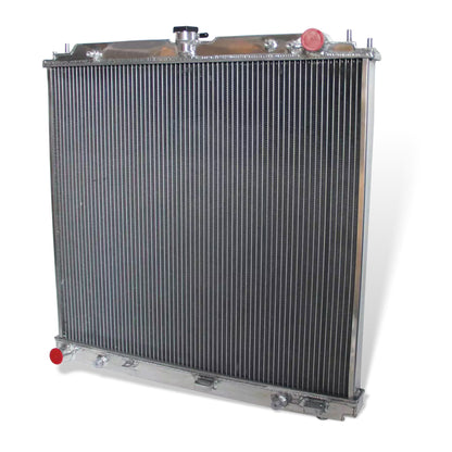 Aluminum radiator 3-row right side view Nissan Pathfinder/Suzuki Equator (2005-2019) OEM Mounts