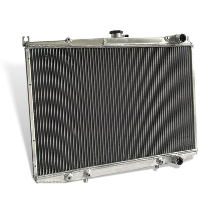 Aluminum radiator 2-row left side view Nissan Pickup D21/Pathfinder (1986-2004) Pressure Tested