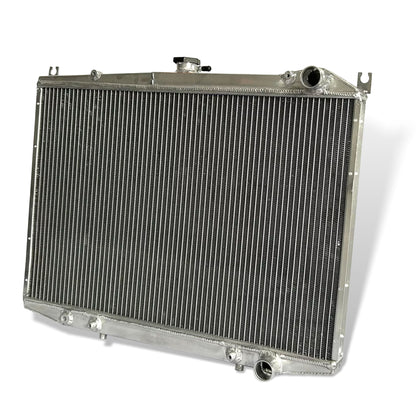 Aluminum radiator 2-row right side view Nissan Pickup D21/Pathfinder (1986-2004) Direct Fit