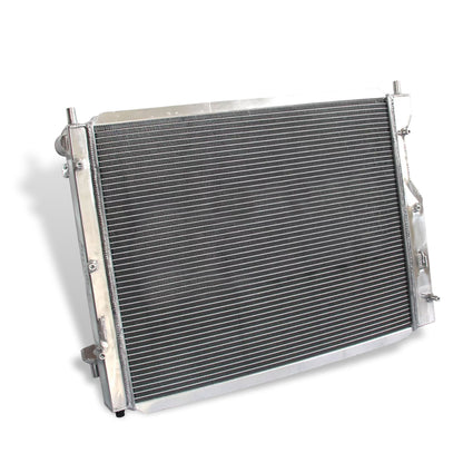 Factory Bolt Pattern Compatibility - 3-Row Radiator & Fan Shroud Back View for 2005-2014 Mustang GT (No Drilling Required)