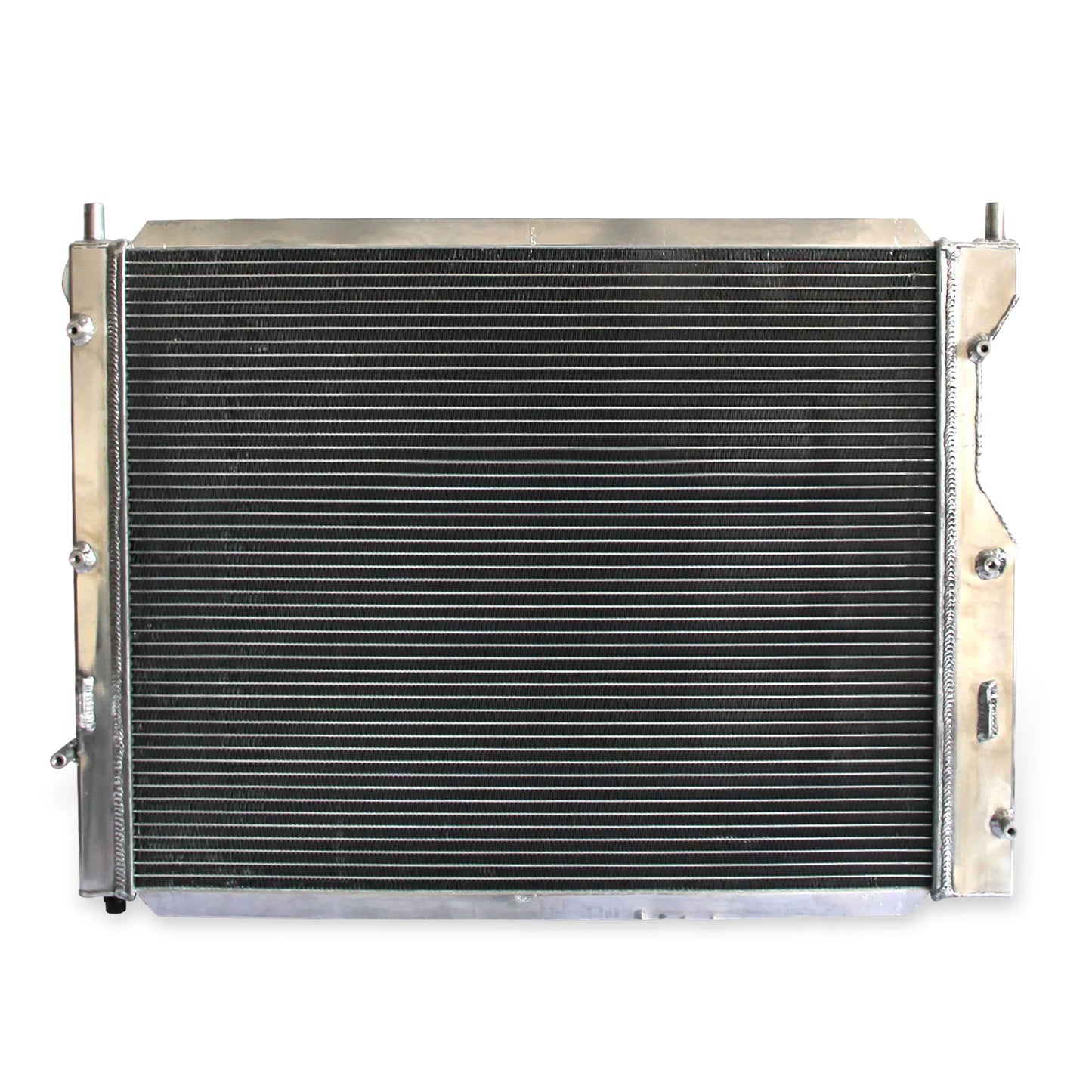 Factory Bolt Pattern Compatibility - 3-Row Radiator & Fan Shroud Rear View for 2005-2014 Mustang GT (No Drilling Required)