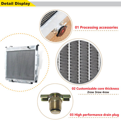 Powder-Coated Diesel Radiator Welded Seam Detail 1983-1996 Ford F-Series Super Duty 6.9L/7.3L V8