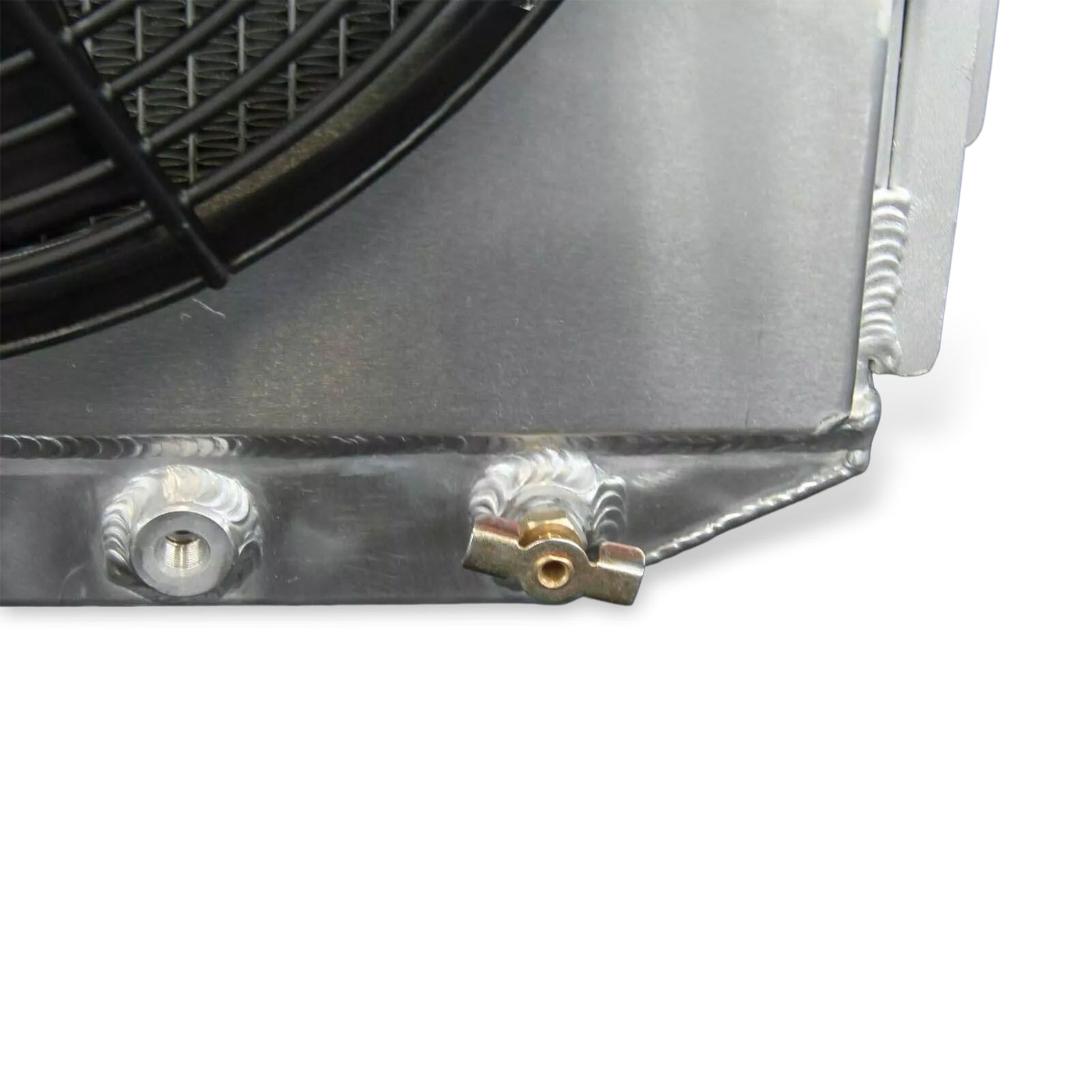 Powder-Coated Radiator & Fan Shroud Welded Seam Detail for 1966 Ford Falcon/Mustang/Comet V8