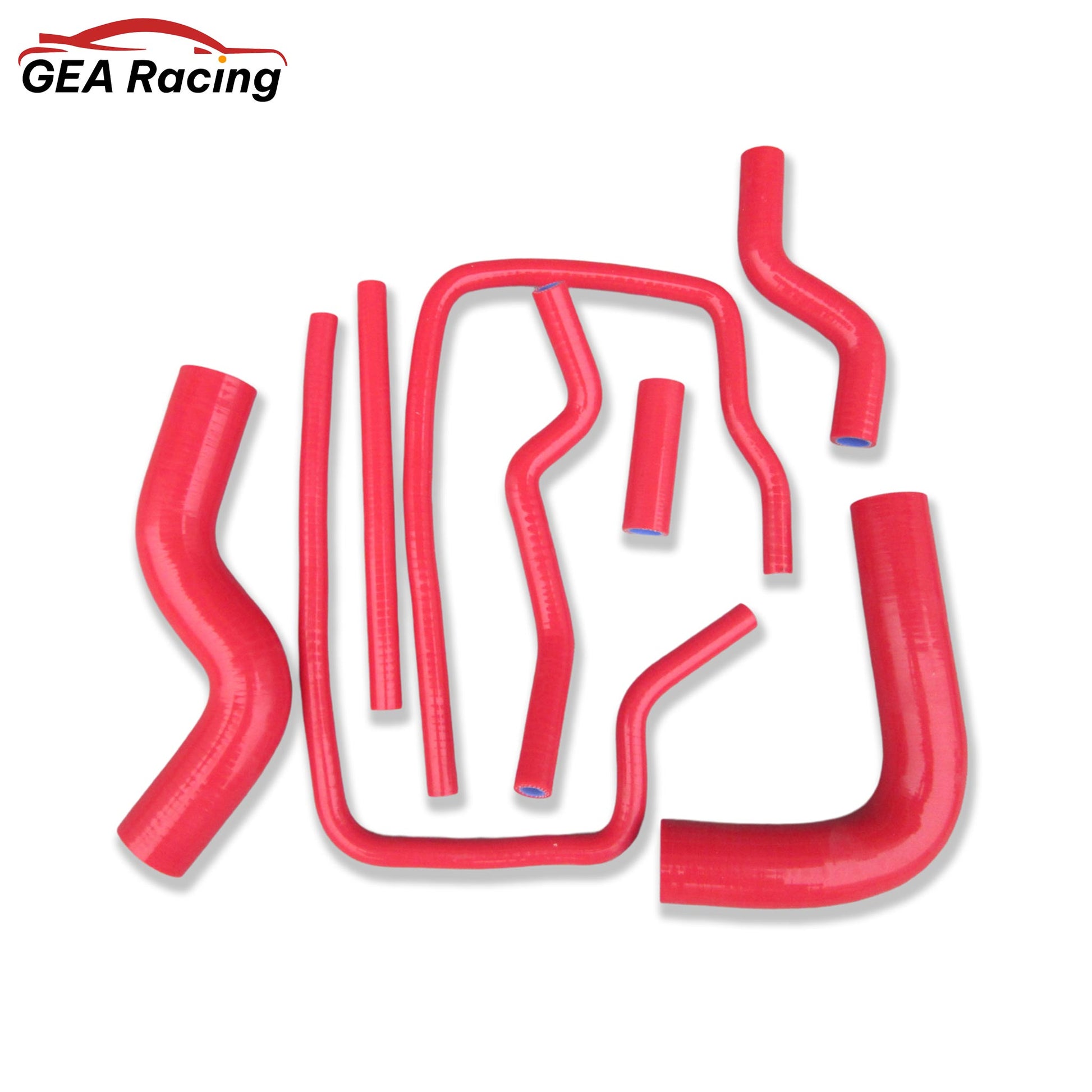 Red silicone radiator hose kit for Subaru Impreza WRX STI GC8 GF8 EJ20 (1996–2000), direct fit high-pressure coolant lines