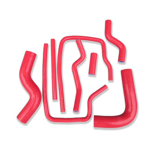 Red silicone radiator hose kit for Subaru Impreza WRX STI GC8 GF8 EJ20 (1996–2000), direct fit high-pressure coolant lines