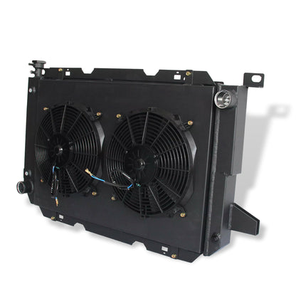 Right Side View: Fan Shroud Attachment Points on 3 Row Radiator for Ford F-Series V8 Engines (AT/MT Models)