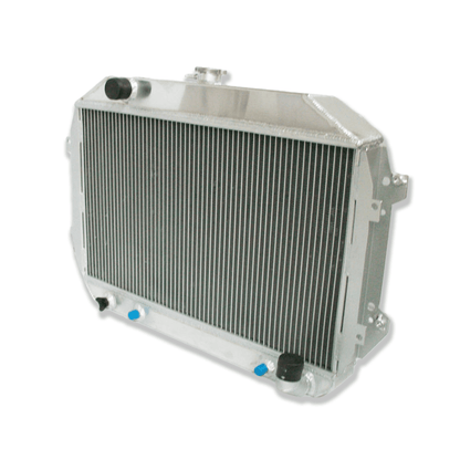Right side of the AT/MT radiator for the Datsun 260Z (S30 chassis), showcasing its lightweight and efficient core design.