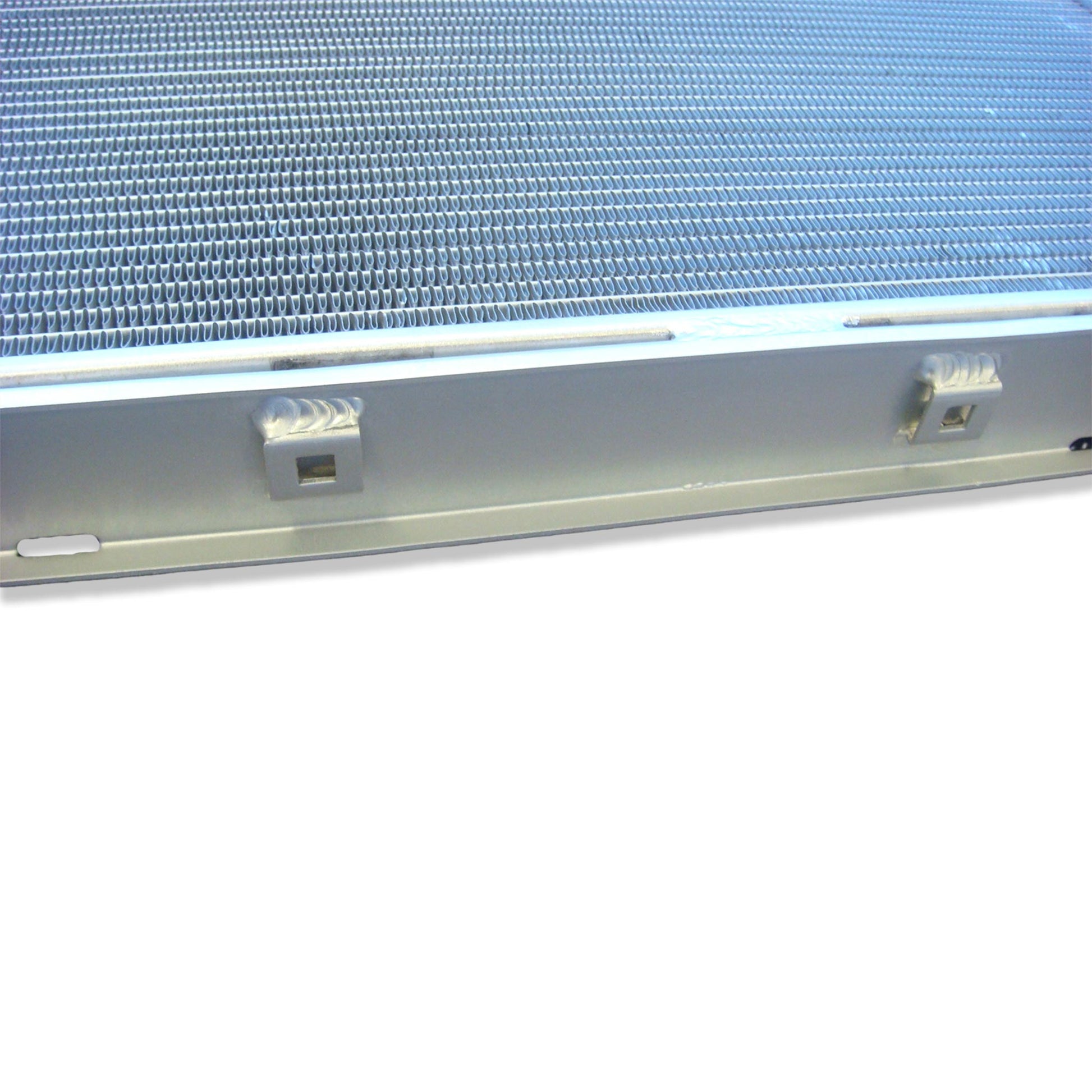 Right side of the lightweight radiator for a Holden Statesman with a 308 V8, showcasing its superior cooling capacity.
