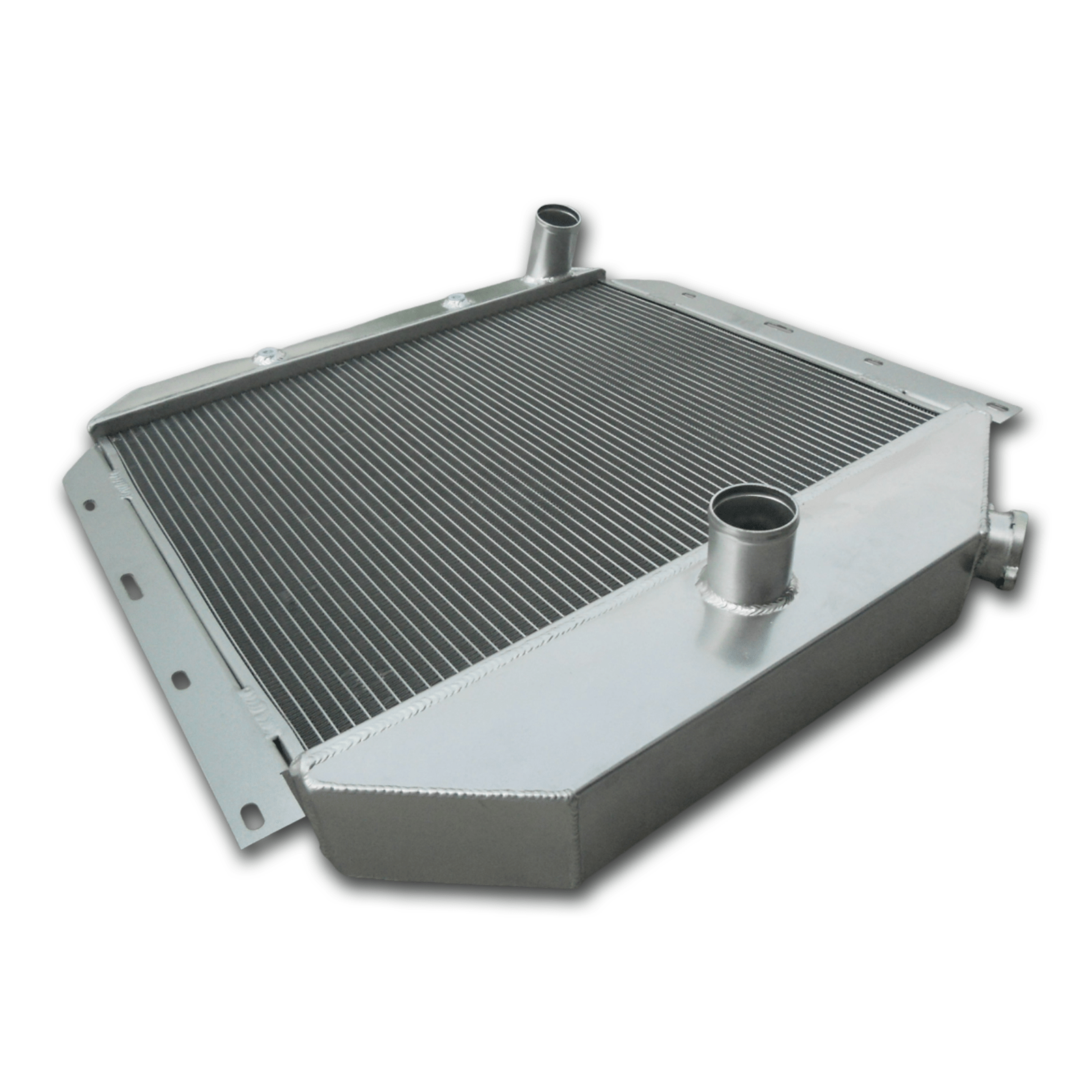 Right side of the AT/MT radiator for classic IH trucks, showcasing its superior cooling capacity design for heavy-duty engines.