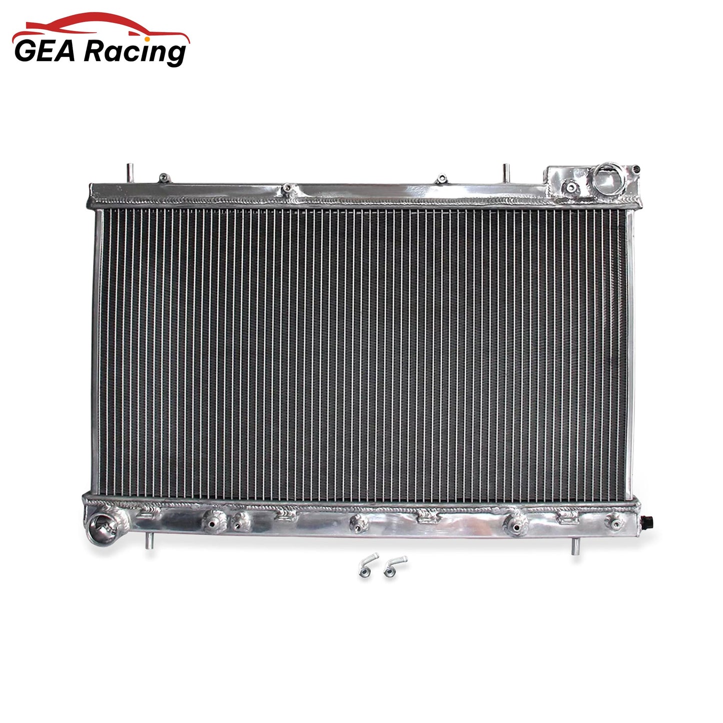Aluminum radiator 2-row front mounting points Subaru Forester Turbocharged SG5 (2004-2005) Pressure Tested
