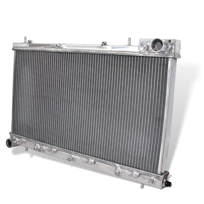 Aluminum radiator 2-row right side view Subaru Forester Turbocharged SG5 (2004-2005) OEM Mounts