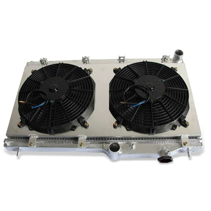 Aluminum radiator fan shroud 2-row top view Subaru Impreza WRX STI GT (2009-2015) Pressure Tested
