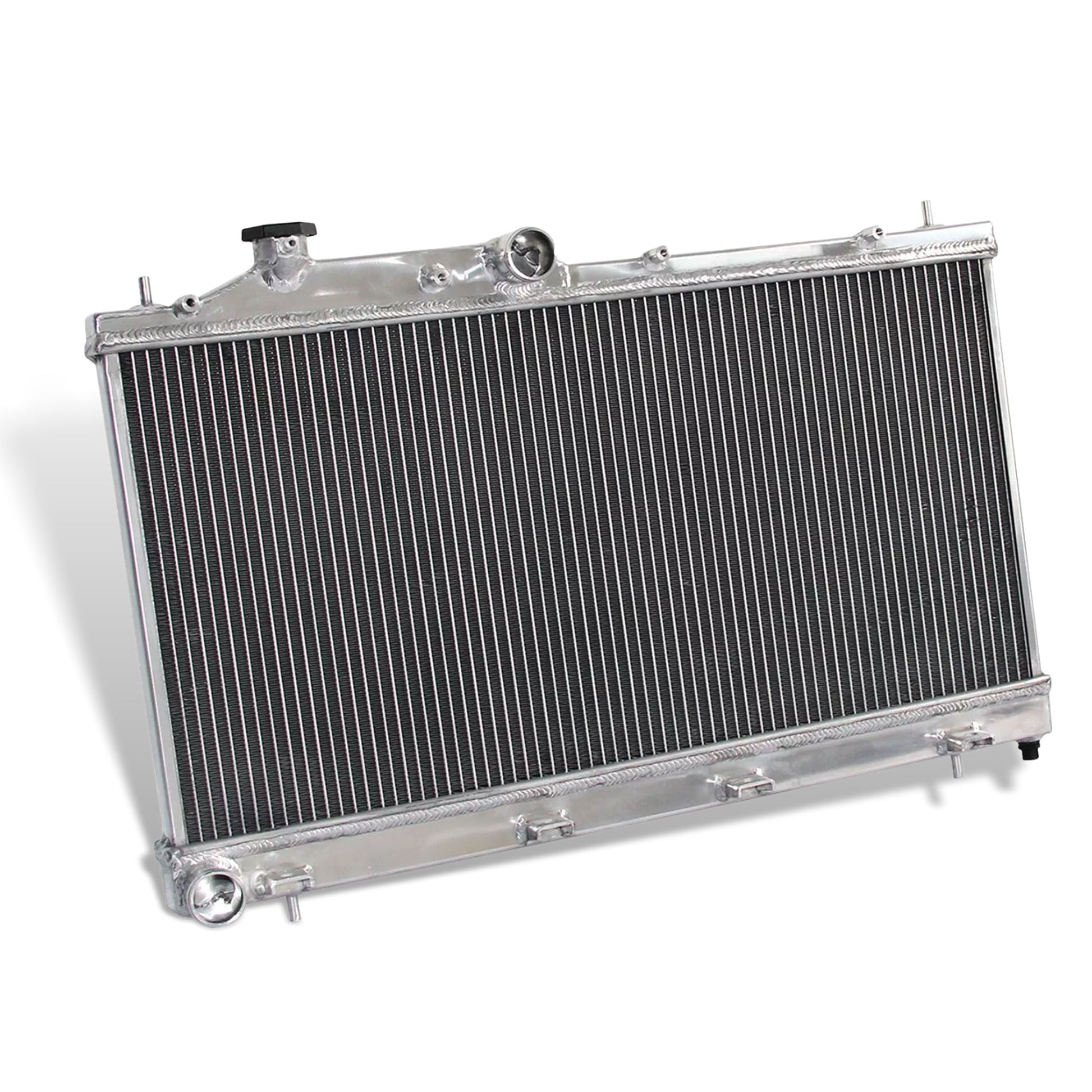 Aluminum radiator 2-row left side view Subaru Outback WRX Legacy VA (2010-2020) Pressure Tested