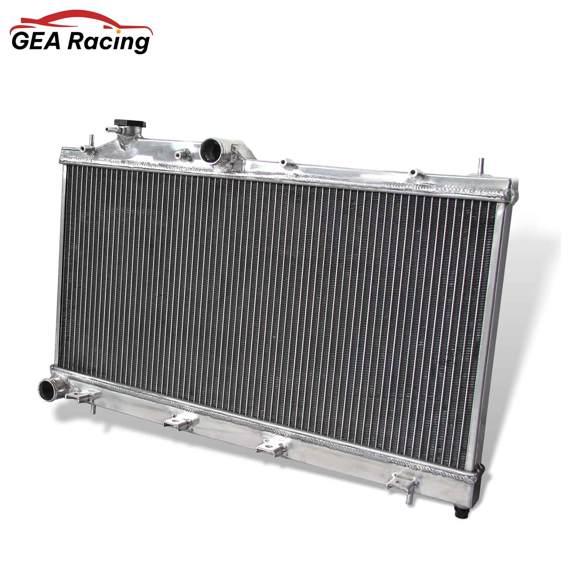 Aluminum radiator 2-row right side view Subaru Outback WRX Legacy VA (2010-2020) Pressure Tested