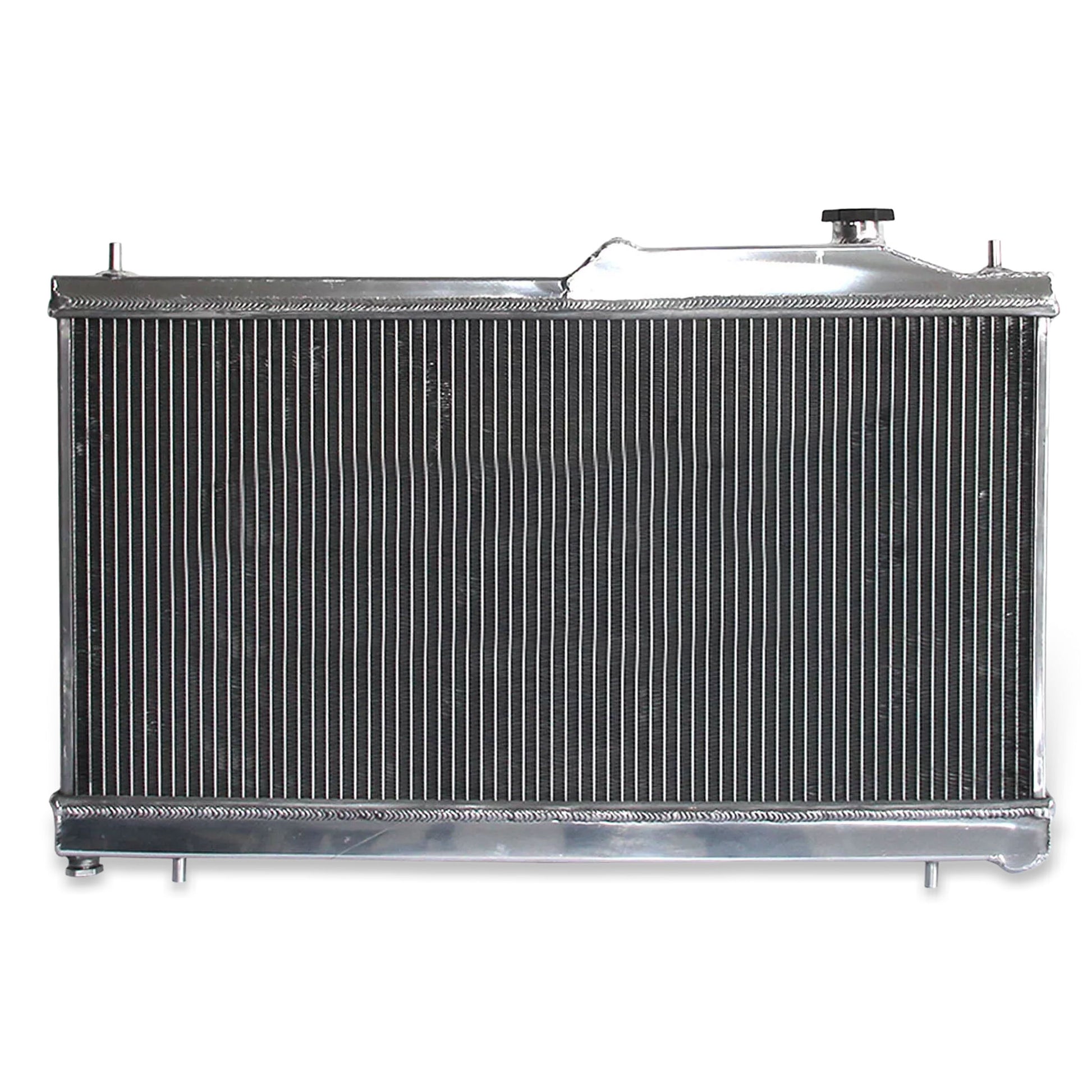 Aluminum radiator 2-row back view Subaru WRX STI Impreza (2008-2014) OEM Mounts