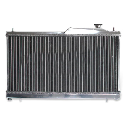 Aluminum radiator 2-row back view Subaru WRX STI Impreza (2008-2014) OEM Mounts