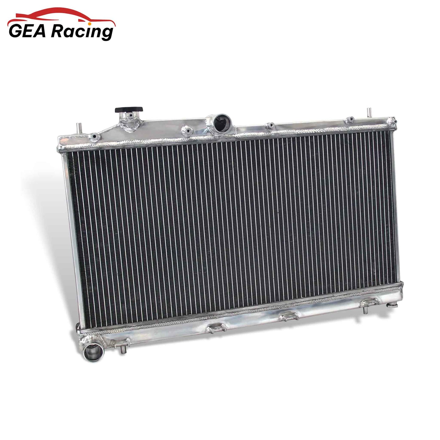Aluminum radiator 2-row left side view Subaru WRX STI Impreza (2008-2014) Pressure Tested