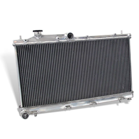 Aluminum radiator 2-row left side view Subaru WRX STI Impreza (2008-2014) Pressure Tested