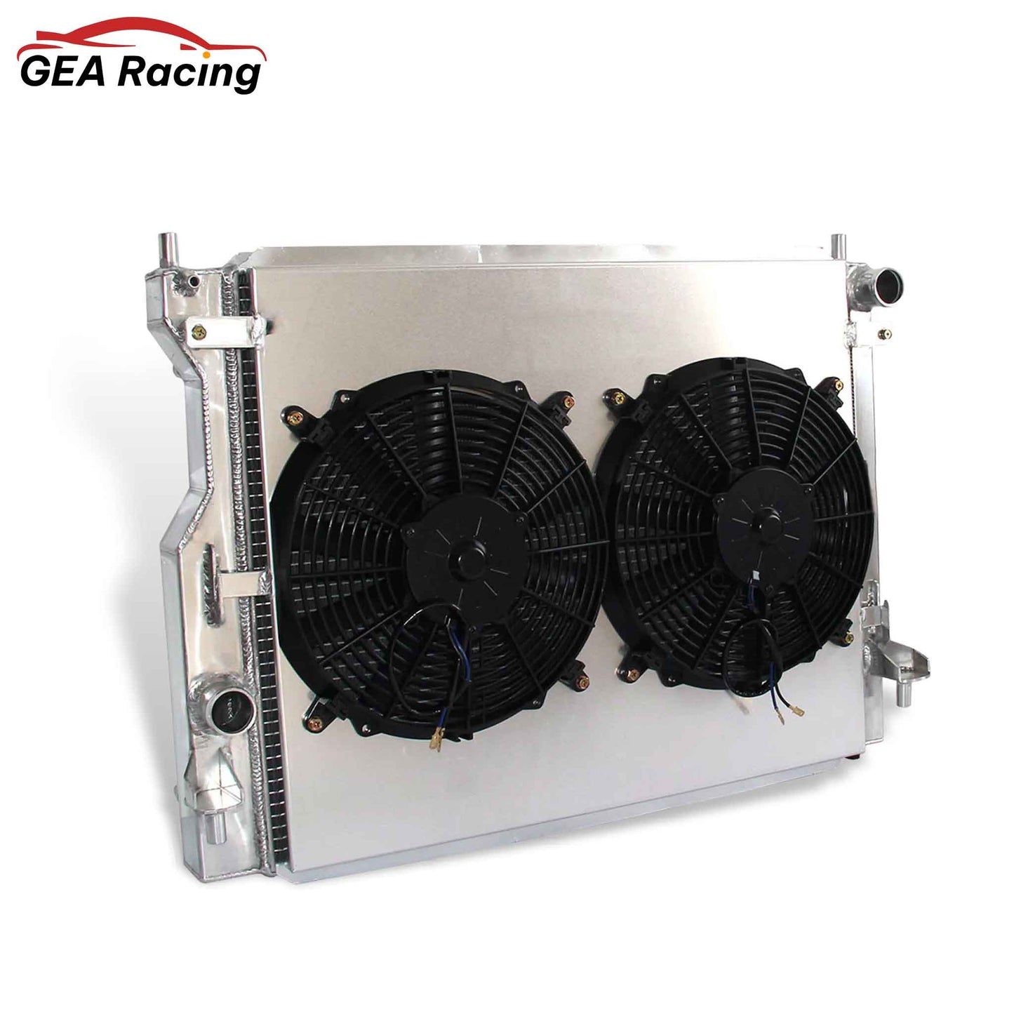 Aerospace-Grade TIG Welded Left Side - High-Flow Radiator with Dual Fan Shroud for Mustang GT 5.0L V8