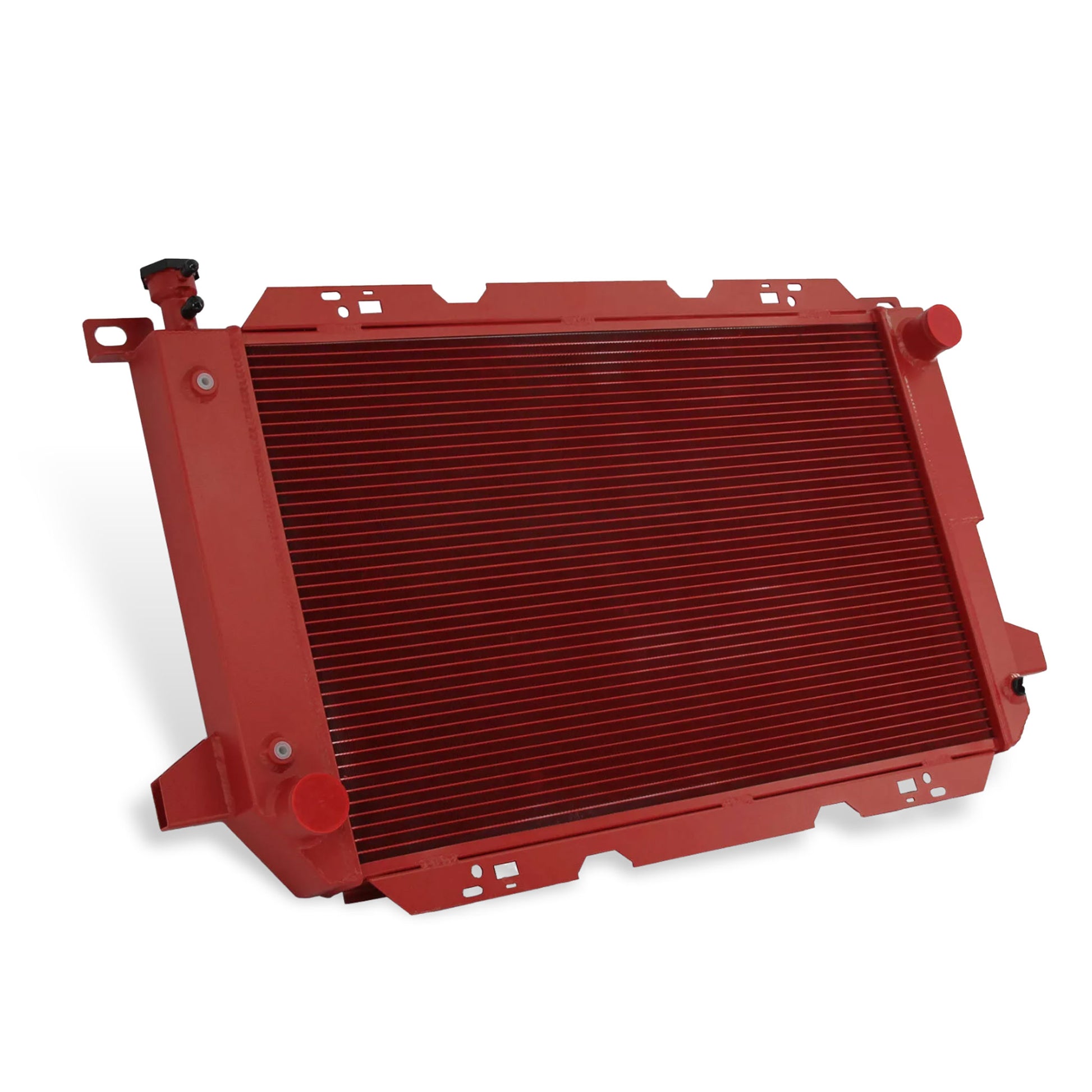 TIG-Welded Left Side Joints with Red Powder Coating - Heavy-Duty Radiator for Ford F-Series 5.8L V8 Engines