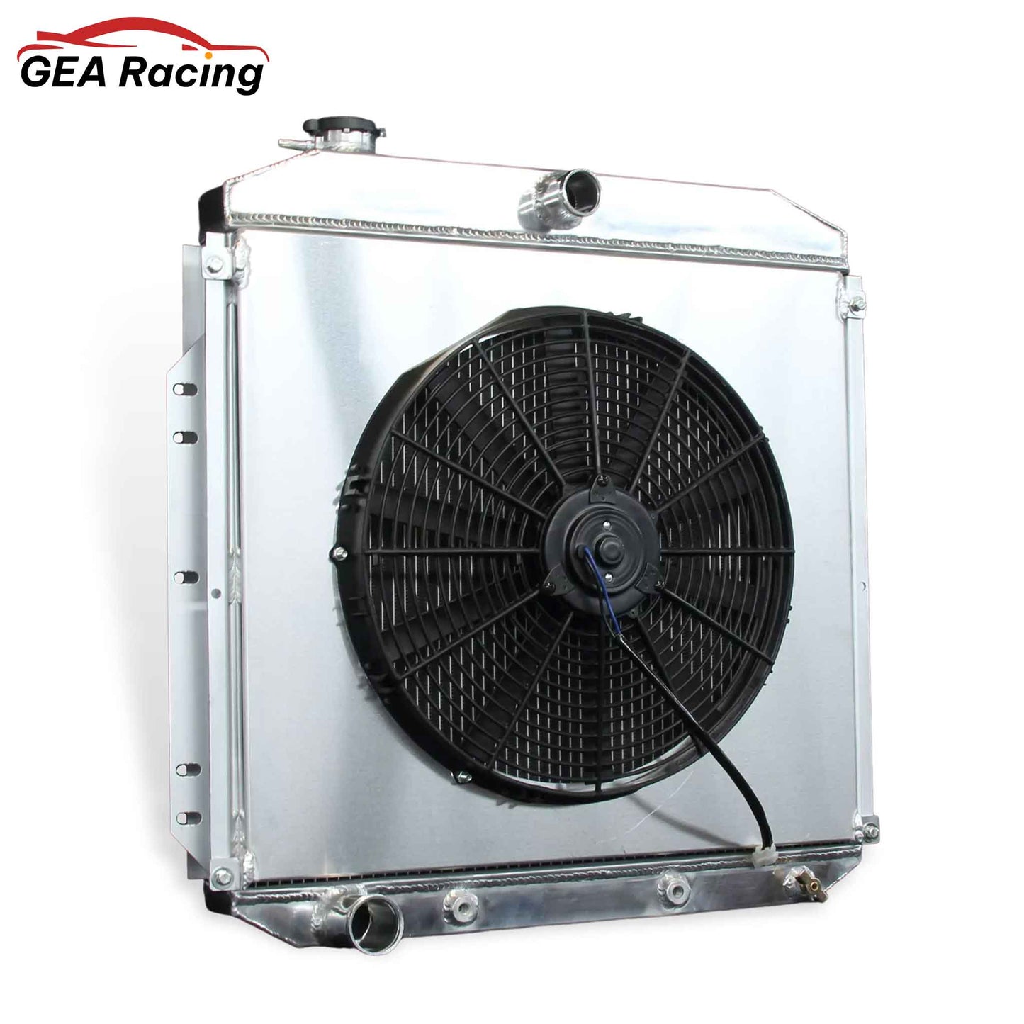 TIG-Welded Radiator Left Cross-Section with Fan Shroud for 1953-1956 Ford F-Series 3.6L L6 Pickup