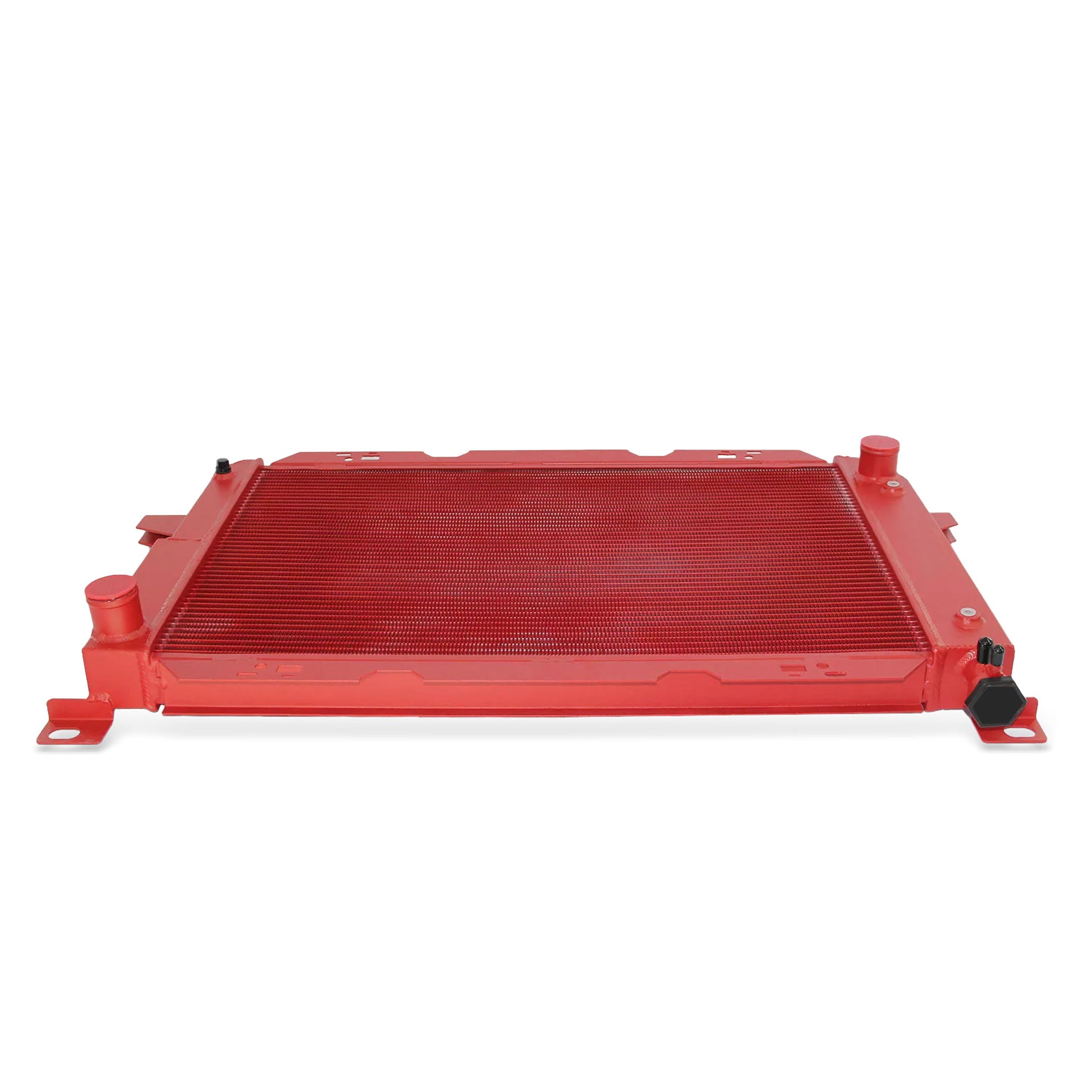 Top Fill Port Design - 3 Row Red Radiator Compatible with 1985-1997 Ford F-150 to F-350 Trucks