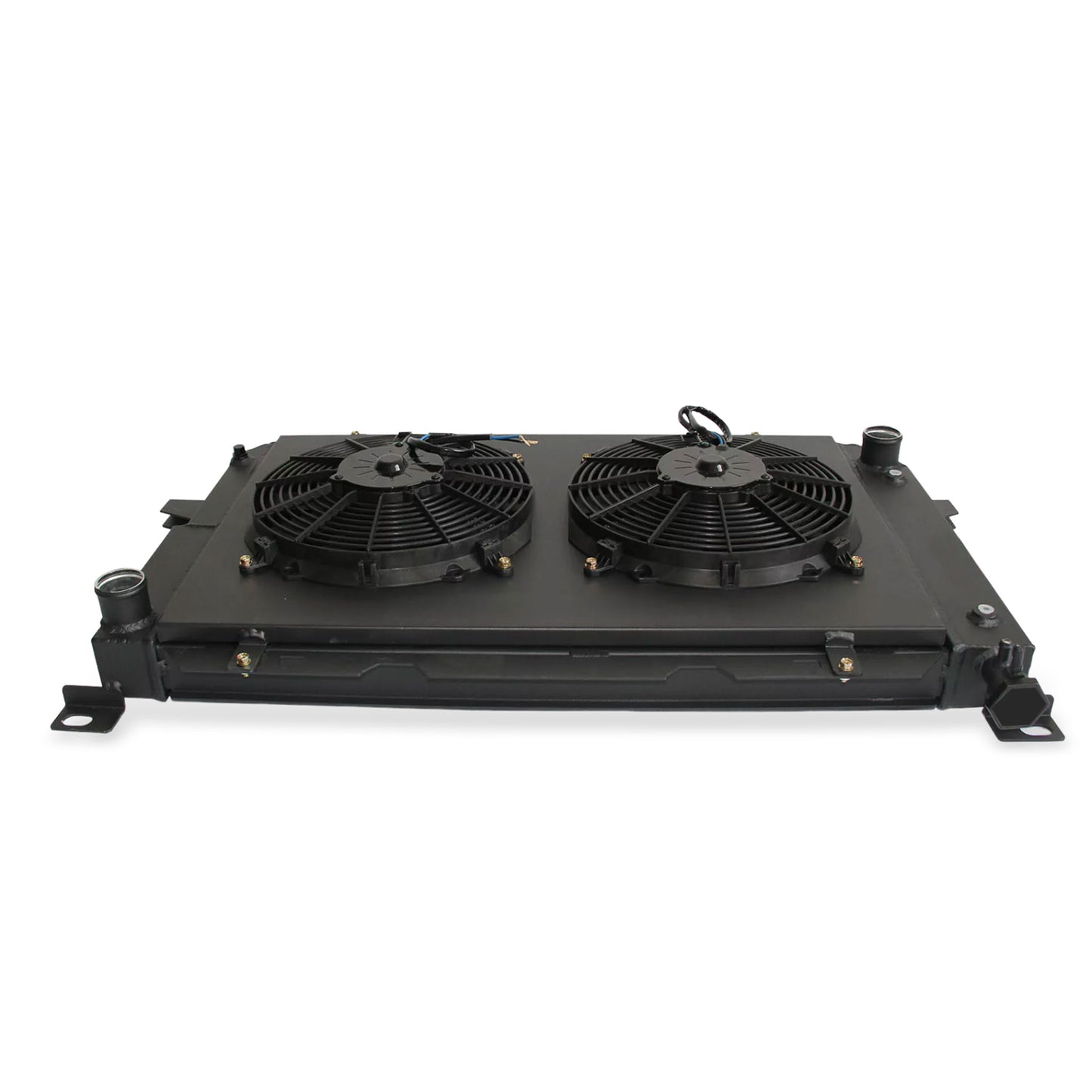 Top Front View High-Efficiency Cooling Fins and Fan Shroud Configuration - 3 Row Radiator for Ford F-150/F-250/F-350 1985-1997