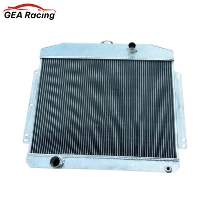 Top view of the 3 row aluminum radiator for the 1949-1951 Mercury with Ford 302, displaying the filler neck and core.