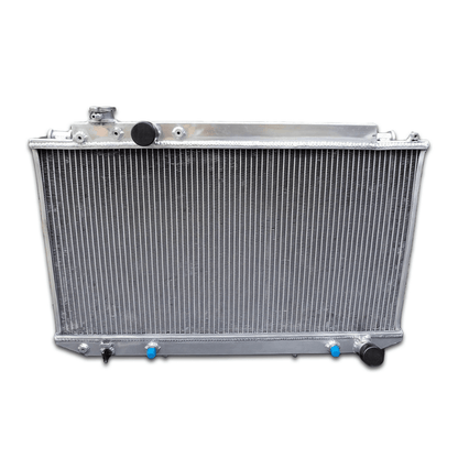 Top-down view of the radiator for the 1989-1992 Cressida MX83, displaying the high-pressure radiator cap, sturdy filler neck, and overall robust build quality.