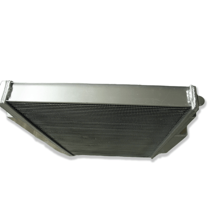 Top-down view of the radiator for the 1UZ-FE powered SC400 and Soarer, displaying the high-pressure cap and upper tank construction.