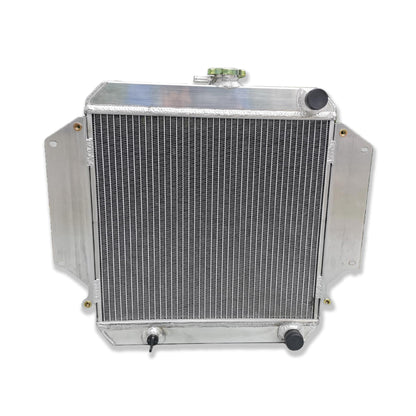 Top-down view of the radiator for the classic Suzuki Samurai, displaying the high-pressure cap and compact design.