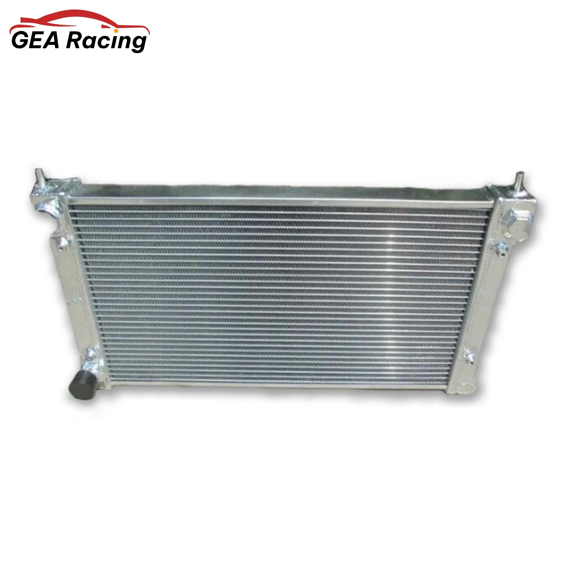 Top-down view of the radiator for the VW MK1 & MK2 GTI, displaying the filler neck and robust upper tank construction.