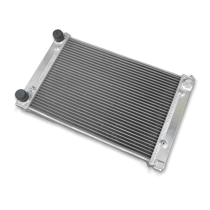 Top-down view of the radiator for the VW MK2 GTI and other 16V models, displaying the filler neck and robust upper tank construction.