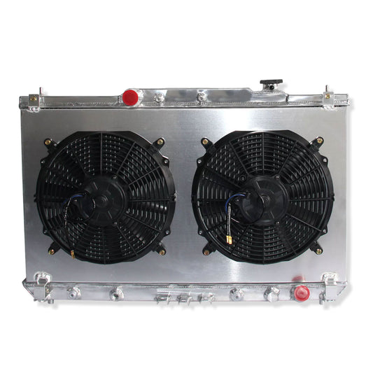 Aluminum fan shroud 2-row 34mm core front mounting points Toyota Camry Solara (1997-2001) Pressure Tested