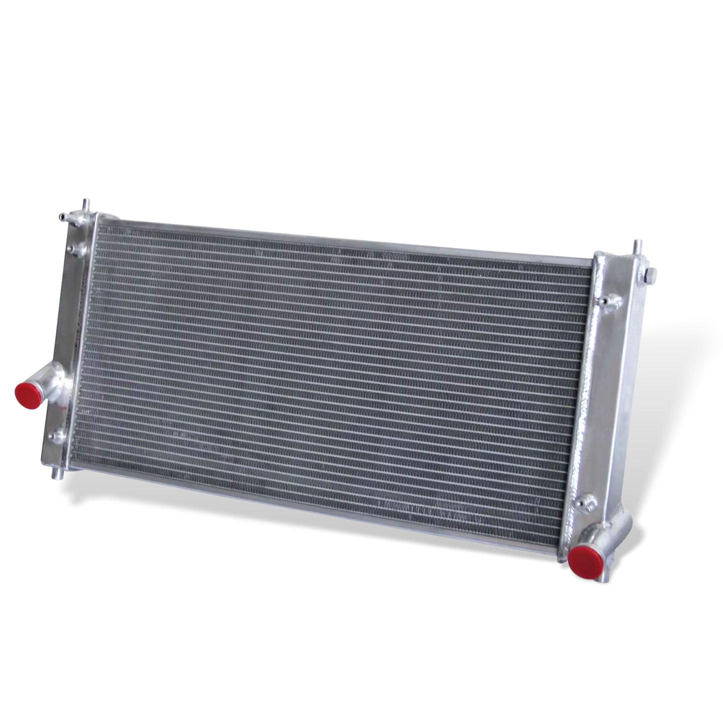 Aluminum radiator 2-row right side view Toyota Celica (2000-2005) OEM Mounts