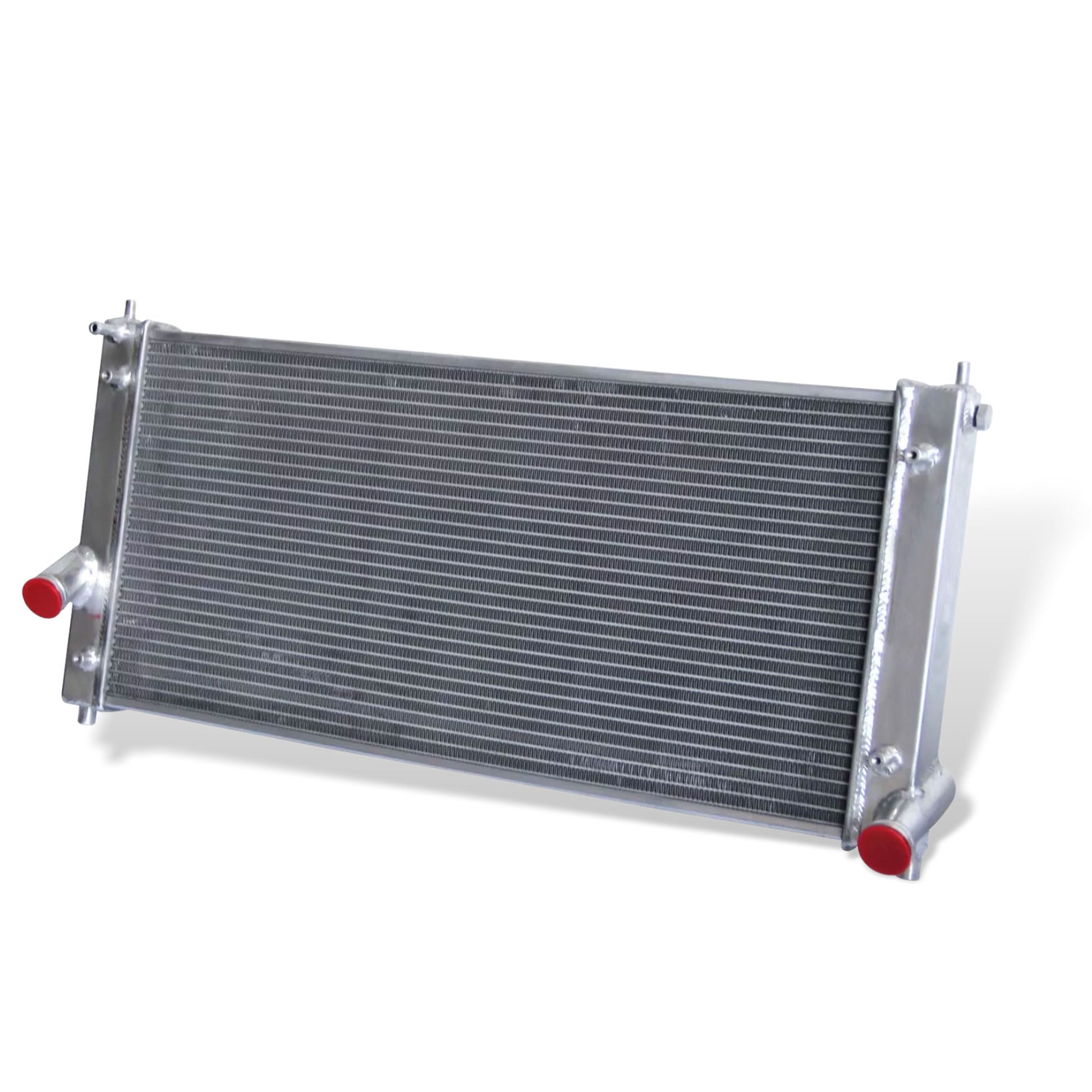 Aluminum radiator 2-row right side view Toyota Celica (2000-2005) OEM Mounts