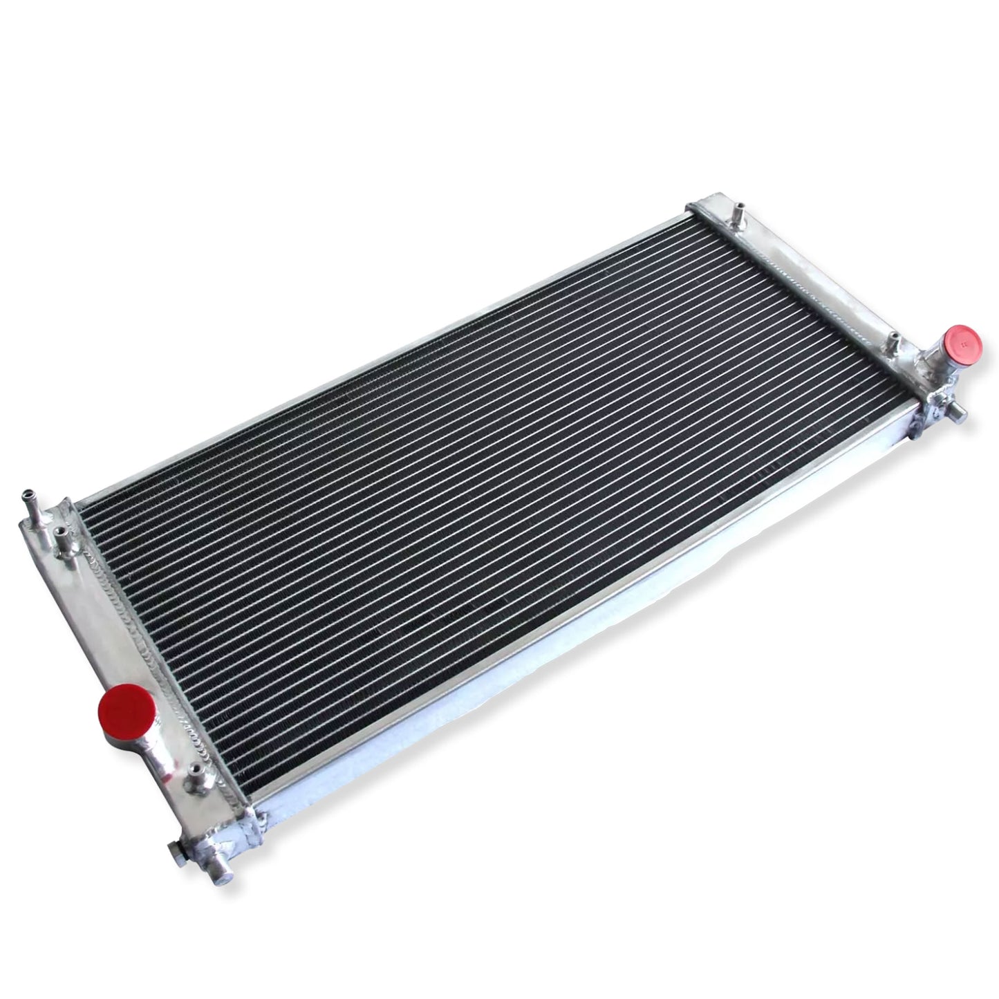 Aluminum radiator 2-row top view Toyota Celica (2000-2005) OEM Mounts