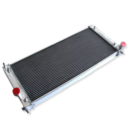 Aluminum radiator 2-row top view Toyota Celica (2000-2005) OEM Mounts