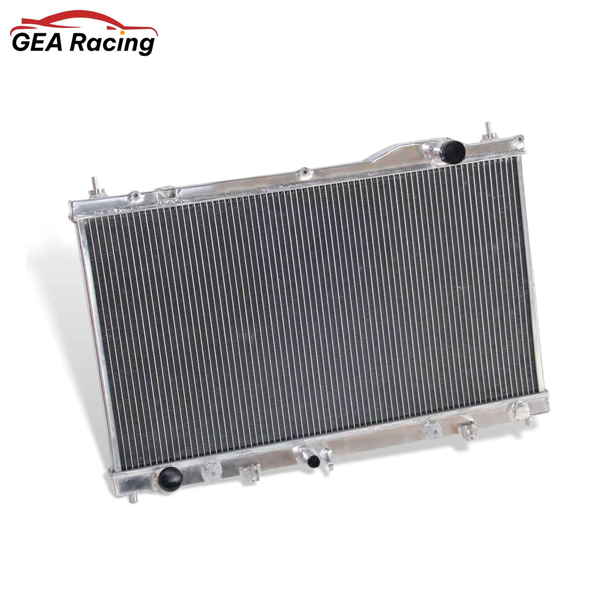 Aluminum radiator 2-row left rear view Toyota Lexus Camry ES300 ES330 (2002-2008) OEM Mounts