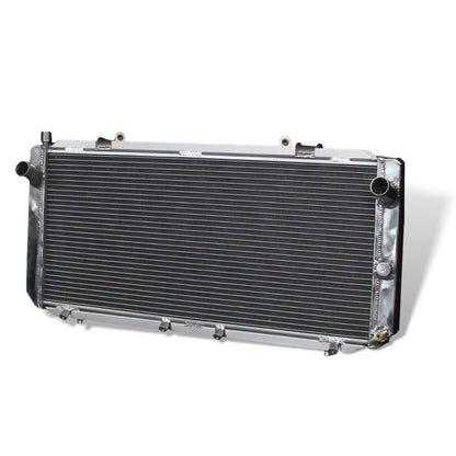 Aluminum radiator 2-row core right side view Toyota MR2 (1991-1995) OEM Mounts