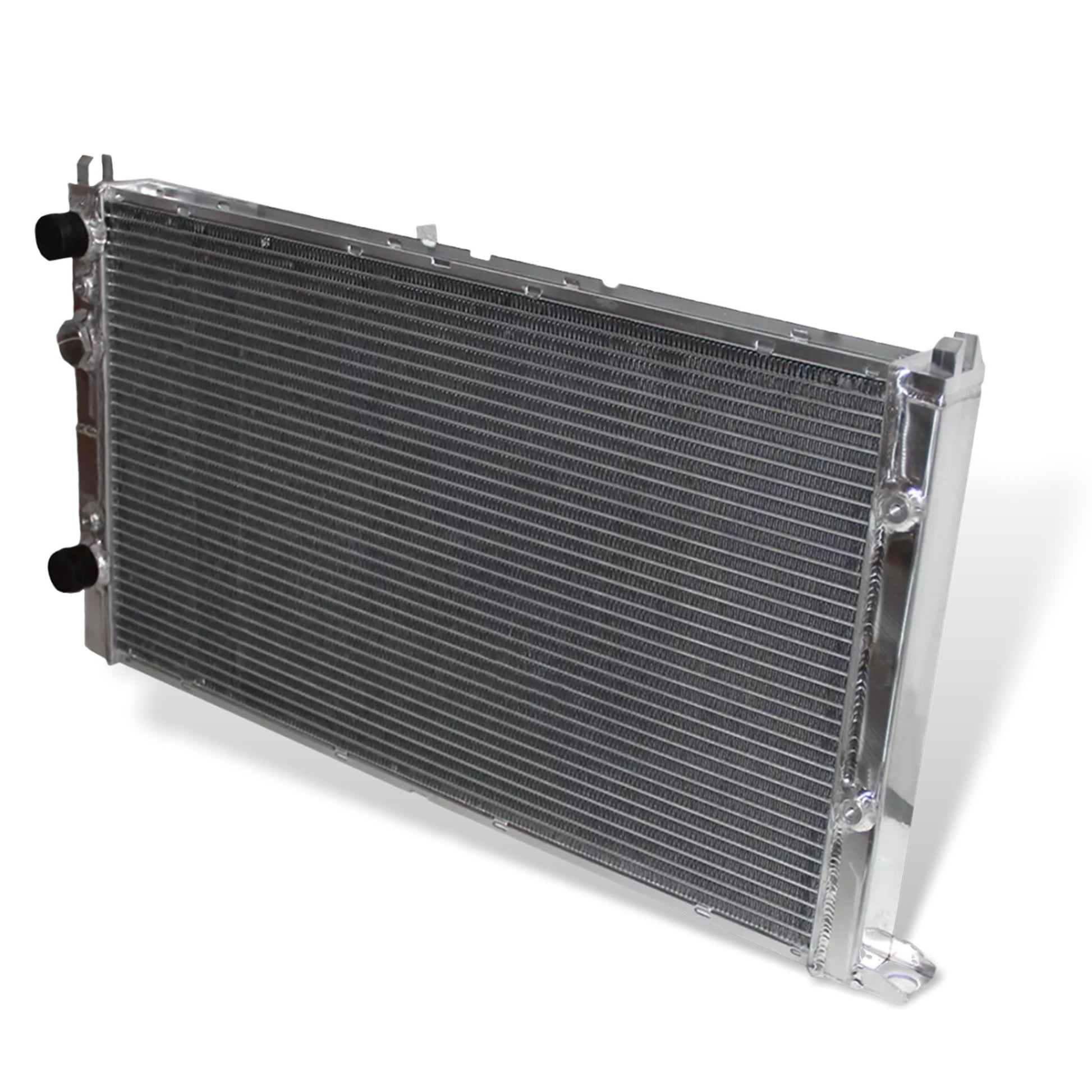 Aluminum radiator 2-row 40mm core cross-section view VW Golf MK3 (1994-1998) OEM Mounts