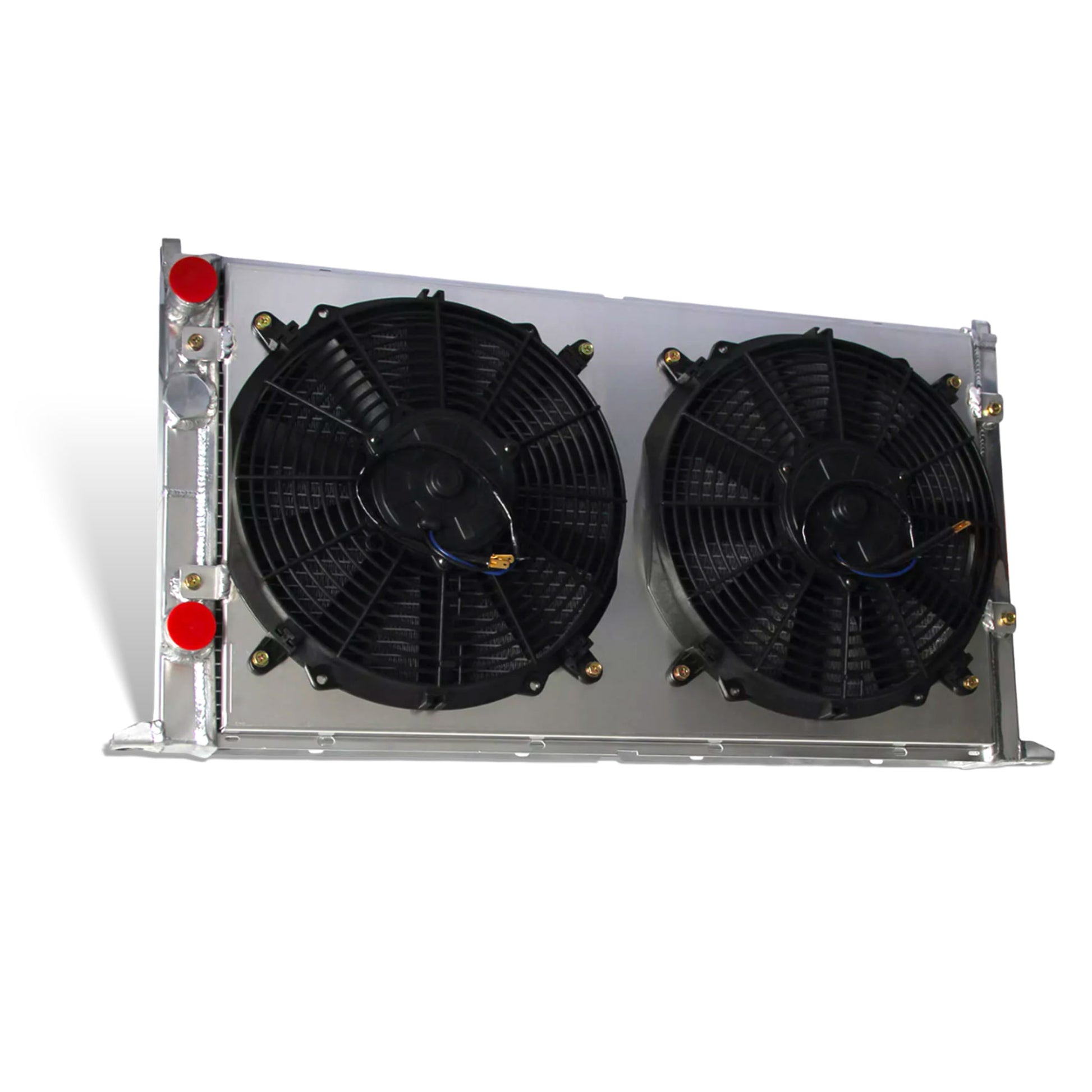 Aluminum fan shroud 2-Row Core left side view VW Golf MK3 (1994-1998) Direct Fit