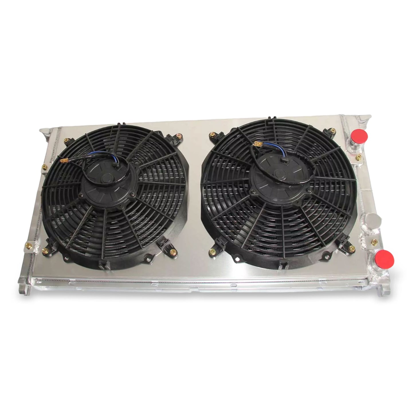 Aluminum fan shroud 2-Row Core top view VW Golf MK3 (1994-1998) Pressure Tested