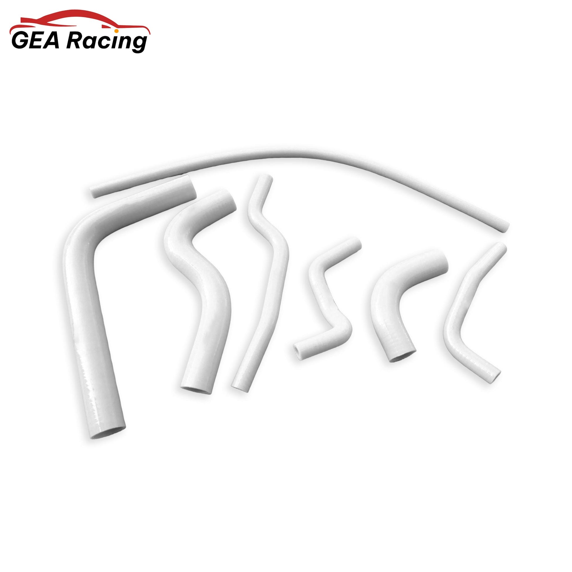 White silicone radiator and heater hose set compatible with 1986–1995 Suzuki Samurai SJ413 1.3L, high-visibility engine styling